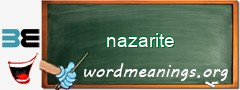 WordMeaning blackboard for nazarite